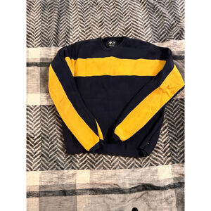 Vintage Men's AE7 Sweater Navy/Yellow Size M